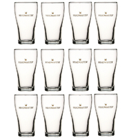 Crown Nucleated Headmaster 425ml Beer Conical Glasses - Set of 12