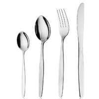 Trenton Melbourne 48 Piece Cutlery Dining Set Stainless Steel 48pc - Knife Fork Spoon Cafe