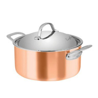 Chasseur Escoffier Induction Casserole Pot with Lid 24cm / 4L - Copper