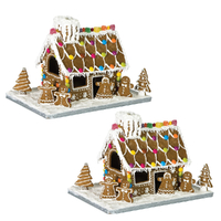 Avanti Gingerbread House 10 Piece Set Includes Base Board - 2 x 10pc Sets