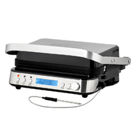 MasterPro Smart Electric Grill Indoor Multi Contact Grill W/ Temperature Probe - F5100250