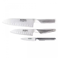 Global Classic Santoku 3 Piece Knife Set 