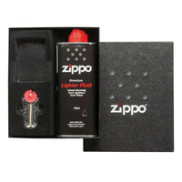 Zippo Regular Sized Empty Lighter Gift Box Set With Flints & Fluids