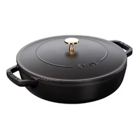 Staub Saute Pan Chisteria Round 26cm , Black