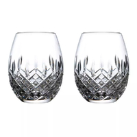 Royal Doulton R&D Collection Highclere Stemless Crystal Balloon Glasses Set of 2