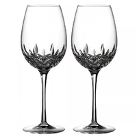 Waterford Lismore Essence Crystal Goblet Glasses , 2pc Set