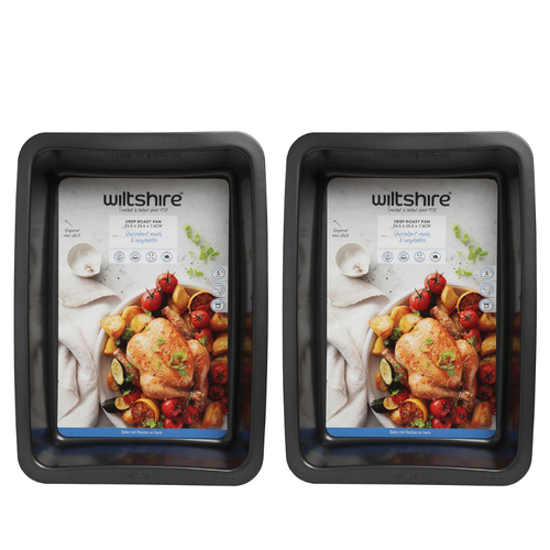 Wiltshire Easybake 35cm Deep Roast Pan - 2 Pack