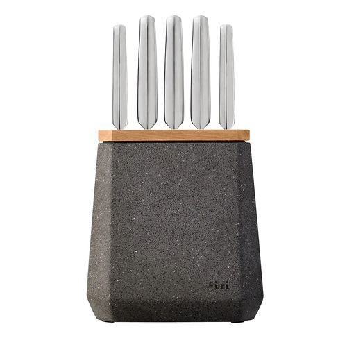 Furi Pro Stone 6pc Knife Block Set Flint Terrazzo 6 Piece - 41507