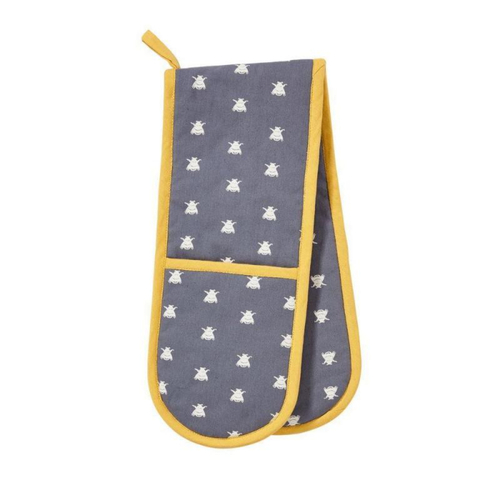 Ulster Weavers Double Oven Glove Bees Blue - 88 x 18cm