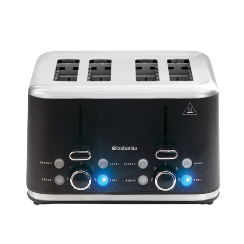 New Brabantia 4 Slice Toaster - Matte Black