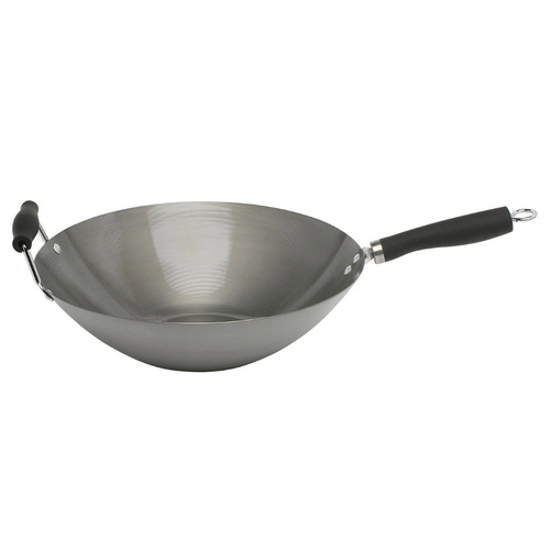 Stanley Rogers 35cm Carbon Steel Wok Black - 42118