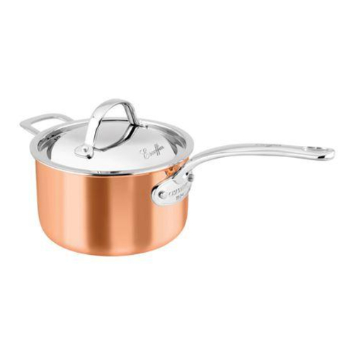 Chasseur Escoffier Induction Saucepan 20cm / 3L W/ Helper Handle - Copper