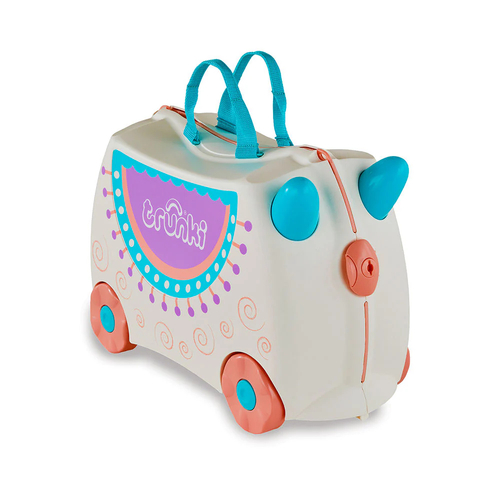 Trunki Ride on Kids Suitcase Luggage Toy Box - Lola the Llama