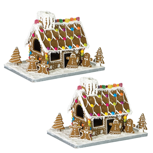 Avanti Gingerbread House 10 Piece Set Includes Base Board - 2 x 10pc Sets