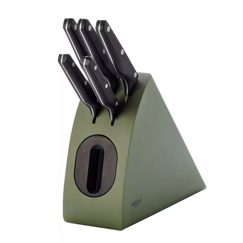 Wiltshire Staysharp Triple Rivet Radius 6pc Knife Block Set - Sage Green 41596