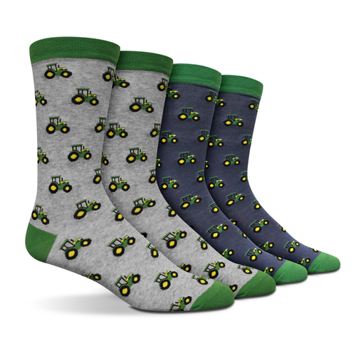 John Deere Tractor Row Fashion Socks Crew 2 Pack