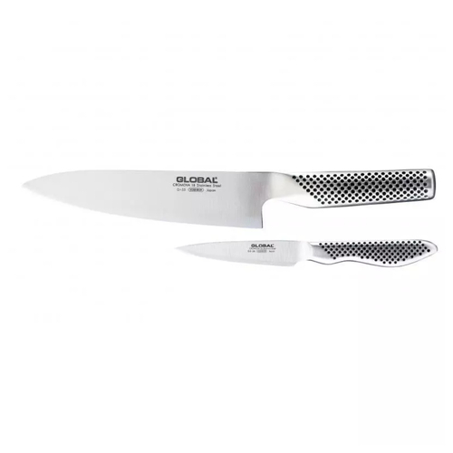 Global Classic Chef Knife Set 2 Piece - 18cm Chef's Knife , 9cm Paring Knife