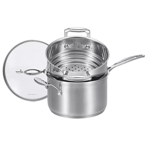  Scanpan Impact Saucepan and Multi-Steamer Insert Set 2 Piece Stainless Steel