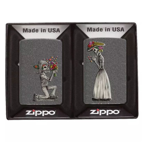 Zippo Iron Stone Windproof Lighter 2 Lighter Gift Pack