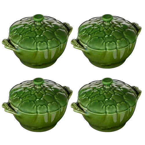 Staub Enamelled  Artichoke Cocotte 0.5L - Set of 4