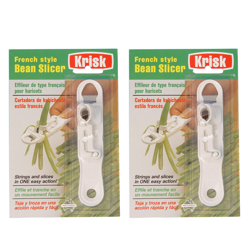 Krisk Bean Slicer White , Pack of 2