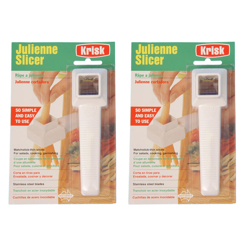 Krisk Julienne Slicer White , Pack of 2