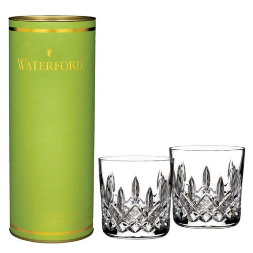 Waterford Crystal Giftology Lismore Double Old Fashioned Tumbler Pair Set of 2